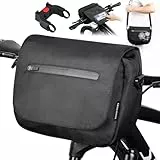 GXCROR Lenkertasche Fahrrad 5L mit Adapter, Handyhalterung, Trageschultergurt, Blitzschnell Abnehmbar, Wasserabweisende fahrradtasche Lenker, Für Stadtpendler, Reisen