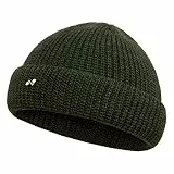 NYTTED® Kurze Fisherman Beanie Herren & Damen I Made in Germany - Seemannsmütze aus 100% feinster Schurwolle I Fischermütze Herren & Damen I Docker Mütze