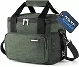 HELDENWERK® Kühltasche klein faltbar – 12h Kühlleistung – Thermotasche auslaufsicher & wasserdicht – Kühlbox, Picknicktasche, Lunchtasche, Isoliertasche mit 5 Fächern & verstärktem Boden
