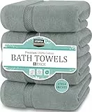 Utopia Towels - 4er-Pack Badetücher Set Premium 100% ringgesponnene Baumwolle 69 x 137 cm Handtücher, sehr saugfähig, weiches Gefühl Duschtücher (Kühles Grau)