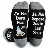 HUEGLO Lustige Herren-Socken, Geschenkidee, Geschenk für Herren, Geburtstag, Fantasie, lustig, Weihnachten, Vater, lustig, lustige Geschenke, SLEEP, Medium