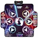Dreamon Tanzmatte Kinder ab 4 5 6 7 8 Jahre Mädchen Geschenke Musikmatte mit 7 Led-Leuchten, Drahtloser Bluetooth und 5 Levels Geburtstag, Weihnachten Spielzeug Mädchen Junge Kinder