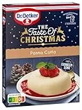 Dr. Oetker Panna Cotta mit Erdbeersoße - 10er Pack The Taste of Christmas Dessert-Creme für Panna Cotta – ein fruchtig-sahniger Nachtisch für Weihnachten, Dessert-Pulver