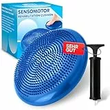 Retoo Ballsitzkissen mit Pumpe, 34cm Durchmesser, Balancekissen, Orthopädisches Sitzballkissen, Luftkissen, Pad, Sitzkissen, Bürostuhl, Balance Kissen für Core, Yoga