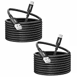 Extra Langes 3M+3M 2 Stück USB C Ladekabel,3.1A Schnellladekabel, USB anf Typ C Kabel geflochten für PS5 Controller,Samsung Galaxy S10/S9/S8 Plus,Note 10 9 8, LG V30 V20 G6 G5,Moto,HUWEI,Mi9/8, etc