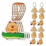COLLBATH 16stücke Schlüsselanhänger Capybara Niedliche Anhänger Rucksackanhänger Capybara Schlüsselanhänger Tragbarer