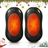 WHATOOK 【Magnetische Handwärmer Wiederaufladbar 2 Pack】Ultradünne tragbare elektrische Handwärmer, 2 in 1 wiederverwendbare Lichtheizung für Taschenhandschuhe, Tech-Geschenke für Männer Frauen Outdoor