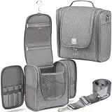 BOACAY Extra Große Kulturbeutel für Damen, Herren, Kinder, Kulturtasche mit Henkel, Reise Kosmetiktasche zum Aufhängen, Schminktasche, Waschtasche