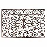 Esschert Design Schmutzfangmatte, Fußmatte in antik aus Gusseisen, rechteckig, ca. 72 cm x 46 cm