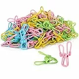COM-FOUR® 100x Wäscheklammer aus Metall - langlebige Handtuchklammern in bunten Farben - Strandtuchklemmen (Bunte Klammern - 100 Stück)