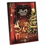 Lindt Schokolade | Weihnachts Tradition Adventskalender 2025 | 253g | 24 verschiedene Pralinen- und Schokoladen Überraschungen | festliche Schokolade für die Weihnachtszeit