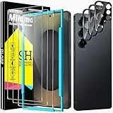 Milomdoi 3 Stück Schutzfolie für Samsung Galaxy S25 Ultra für Panzerglas mit 3 Stück Kameraschutz Camera, Panzerfolie Displayschutz Zubehör, [Fingerabdruck-ID Unterstützen]