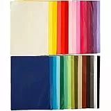 Creavvee Mehrfarbiges Seidenpapier, 300 Blatt, DIN A4, 21 x 29,7 cm, Hochzeit & Geburtstag, Verpackungsmaterial, Craftpapier