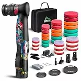 BATOCA S5 Akku Mini Poliermaschine Auto Rotations und Exzenter Autopoliermaschine Polierer Klein mit 2 12V 2.0Ah Batterie 25mm/50mm/75mm Polierpads Set für die Autodetailing Scheinwerfer Aufbereitung