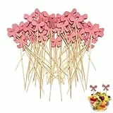 Lxtness 100 Stück Cocktailspieße,Spiesse für Snacks Set,12cm Cocktail Sticks,Obstspieße,Cocktail Zubehör,Spieße Fingerfood,für Barbecue,Geburtstag,Hochzeit,Party
