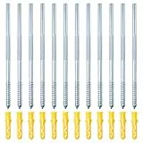 Keboyoe 12 Stück Regalhalterung Unsichtbar Rund 6 X130 mm Tablarträger Unsichtbar Schwebende Regalhalterung Unsichtbare für Wand-Montage Wandregale Schwebende Bretter