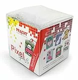 Pracht Creatives Hobby Pixel P90007-63501 Spaß Bastelset 2, zur Gestaltung von 6 Schlüsselanhängern für Kinder, kinderleichtes Stecksystem, ohne Bügeln und Kleben, Steinchen aus Biokunststoff