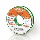 STANNOL 631904 Lötdraht Typ HS10 Legierung TC Sn99Cu1, 0,5 mm, 100 g Spule