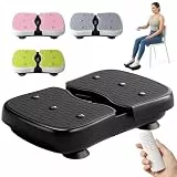 RYGEO Mini Vibrationsplatte, tragbare leise Vibrationsmaschine für Beine, Taille, Rücken, Nacken und Gesäß, Muskelentspannung & Linderung von Muskelsteifigkeit, Schwarz