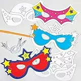 Baker Ross Masken für Kinder EF624 , Weiß, 25 cm