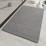 SIXHOME Duschmatte rutschfest 53x53cm Massage Strukturierte Antirutschmatte dusche Weiche Luffa Anti Schimmel PVC rutschfeste Duschmatte passen unter die Tür Badvorleger für Dusche Grau