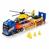 Dickie Toys - 3er-Set Rettungs-Fahrzeuge (Volvo Truck mit Transporter, Auto & Airbus Helikopter) - Spielzeug-Autos für Kinder ab 3 Jahre, mit Zubehör und Funktionen, 40 cm