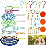 OSDUE 30 Stück Seifenblasen Set, Große Seifenblasenstäbe Blase, Zauberstab Einstellen Seifenblasen für Indoor und Outdoor Bubble Maker Spiele, für Sommer Outdoor Aktivitäten