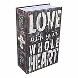 Security Box, Haofy Buchtresor mit 2 Schluessel, Abschließbar Geldkassette in Wörterbuchform BuchSafe zum Aufbewahren von Geld, Schmucketui für Büro/Hause, LOVE