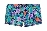 HOM Men's BALATA Swim Boxer Shorts, Marineblauer Druck, S