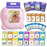 AHJ 510 Wörter Sprechende Lernkarten Deutsch, 255 Blätter, Flash Karten Deutsch, Interaktives Sprachspiele Deutsch Interaktives Lernkarten für Kinder ab 2-6 Jahr