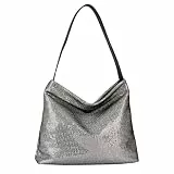 TOM TAILOR Denim Amra Damen Hobo Bag Schultertasche Mittelgroß Silber
