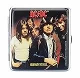 ZIGARETTENETUI 'AC/DC' für 20 Zigaretten aus Metall Leder Glanz Zigarettenbox Zigarettendose Box Dose Hardcase Etui Case 4-Varianten 81 (Motiv-4)