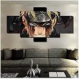 LFLYBCX 5 Stück Kunstdruck auf Leinwand, Motiv: Anime Naruto Evil's Lachen, Bilder, Wanddekoration, HD-Poster, für Wohnzimmer, Wandkunst, Poster, Galerie, A-20 x 30 x 220 x 40 x 220 x 220 x 50 x 1