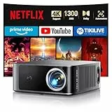 Beamer 4K【Offizielles Netflix & Dolby Audio】 Toptro 1200 ANSI Smart Beamer Heimkino, 1080P Full HD Video Projektor mit Zwei-Wege Bluetooth WiFi, KI-Autofokus & Trapezkorrektur für Outdoor/Handy