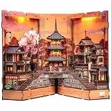 Cutefun Japanese Book Nook Bausatz für Erwachsene - 3D Bücherregal-Puzzle und Dekoration für Regale - Tolles Geschenk für Bücherliebhaber ab 14 Jahren