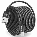 USB C Ladekabel 3M, Lang Nylon USB A auf USB C Kabel 3A Schnellladekabel USBC für Samsung Galaxy S24 S23 S22 S20 FE A54 A14 A34 A23, Pixel, Redmi, PS5 Controller, Switch