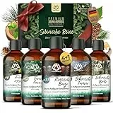 NORDHOLZ® Saunaaufguss Set - [5x100ml Sibirische Reise] besonderes & natürliches Sauna Aufgussmittel - intensiver & erholsamer Duft - Sauna Zubehör
