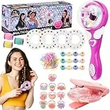 Philoctes Hair Bedazzler Kit, Automatic Hair Braider, Mädchen Haarstyling-Werkzeug mit 60 Haar-Edelsteinen, DIY Magic Hair Bling Styling Tools für Mädchen Geschenk