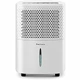 Pro Breeze Luftentfeuchter 12L in 24h Entfeuchtungsleistung - Raumgröße ca. 120m³ (~20 m²) - mit 3 Betriebsarten, Digitalanzeige, Ablaufschlauch, Timer - Gegen Feuchtigkeit, Schimmel Weiß