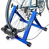 Relaxdays Rollentrainer inklusive Schaltung 6 Gänge für 26-28 zoll bis 120 kg Belastbar Heimtrainer, Blau, 10018322_45