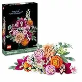 LEGO Botanicals Schöner Rosafarbener Blumenstrauß - Set mit Kunstblumen für Erwachsene - Deko mit künstlichen Rosen, Gänseblümchen, Kornblumen & Holunderblüten - Geschenkidee zum Geburtstag - 10342