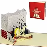 LINPOPUP®, LIN17385, POP UP Karten Hamburg, 3D Karten, POP UP Grußkarten, Hamburg, Geburtstagskarten Hamburg Musik Fans, Gutscheinkarten Konzert, Reisegutschein, Elbphilharmonie, N258