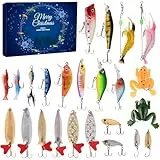 2025 Advent Calendar Fishing,Angelköder Adventskalender Angeln Weihnachtskalender,Fischer Adventskalender für Angler Männer (C)