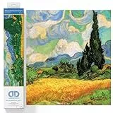 Diamond Dotz DD9-024 Weizenfeld (Van Gogh), ca. 51 x 39 cm groß, Diamond Painting, Malen mit Diamanten, funkelndes Bild zum Selbstgestalten, für Kinder und Erwachsene, bunt