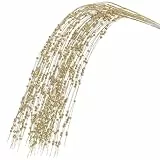 KI Store 8 Stück deko Zweig Weihnachten äste künstlicher weihnachtszweig 95cm mit Glitzer bastelzweige dekozweig Stem Mistelzweig für Weihnachts deko (Gold)