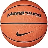 Nike Everyday Playground Basketball 8P – Outdoor Street Basketball Ball – Robuster Freizeit Basketball – Deflated geliefert, Amber/Black/Black, 7