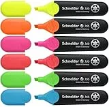 Schneider Job 150 Textmarker (aus recyceltem Kunststoff, ausgezeichnet mit Der blaue Engel) 6er Etui sortiert