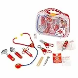 Theo Klein 4395 Arztkoffer I Transparenter und robuster Doktorkoffer mit viel Zubehör I Maße: 27 cm x 10 cm x 24 cm I Spielzeug für Kinder ab 3 Jahren