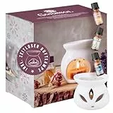 Corasol Premium Wellness Duftöl Adventskalender mit 24 ätherischen Ölen & zeitloser Duftlampe (240 ml) Tropfen Zimt