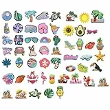 Sommerfrische Strandschuh-Crocs-Charms 54Stück Schuh Charms,Schuh Charm für Kinder,dekorative Pins,Kinder Crocs Anstecke,DIY dekorative Krokodile,Zubehör als Geburtstagsgeschenk oder Partygeschenk